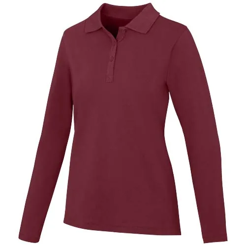 burdeos intenso Polo de manga larga para mujer de 180 g/m² Calgary