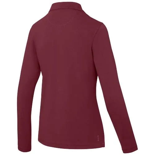 burdeos intenso Polo de manga larga para mujer de 180 g/m² Calgary