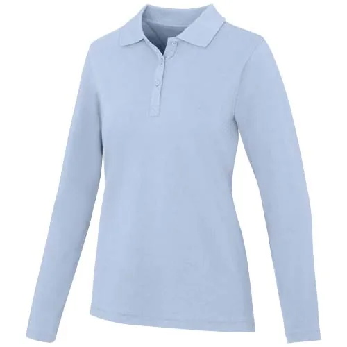 azul niebla Polo de manga larga para mujer de 180 g/m² Calgary