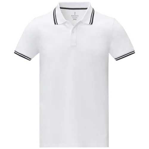 Polo de manga corta con ribete para hombre 