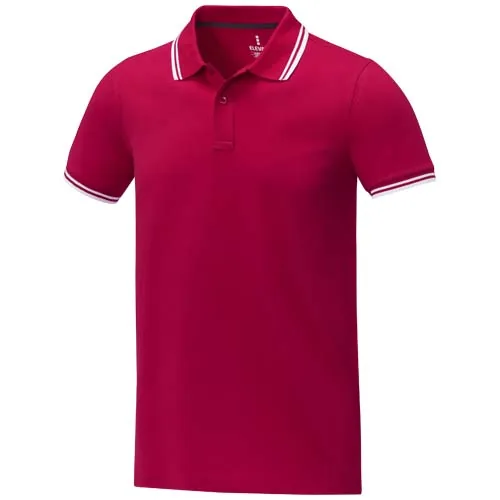 Polo de manga corta con ribete para hombre 