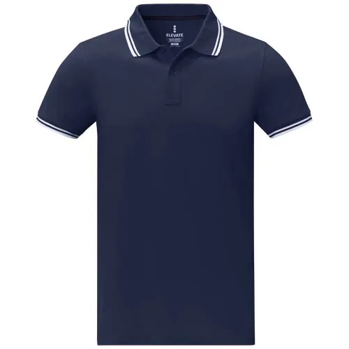 Polo de manga corta con ribete para hombre 