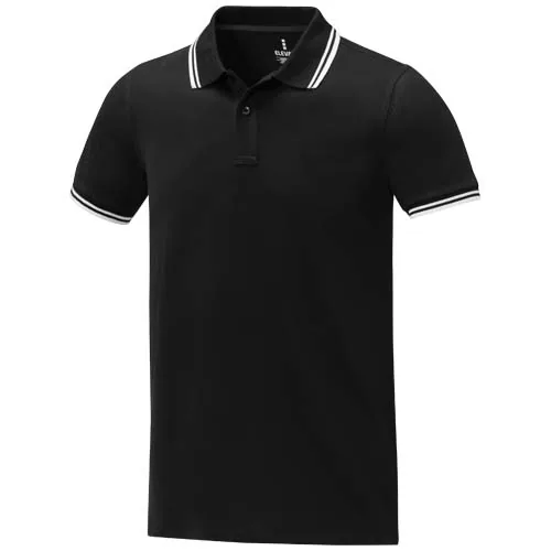 Polo de manga corta con ribete para hombre 
