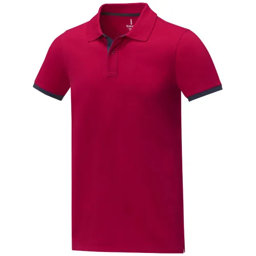 Polo de manga corta de dos tonos para hombre 
