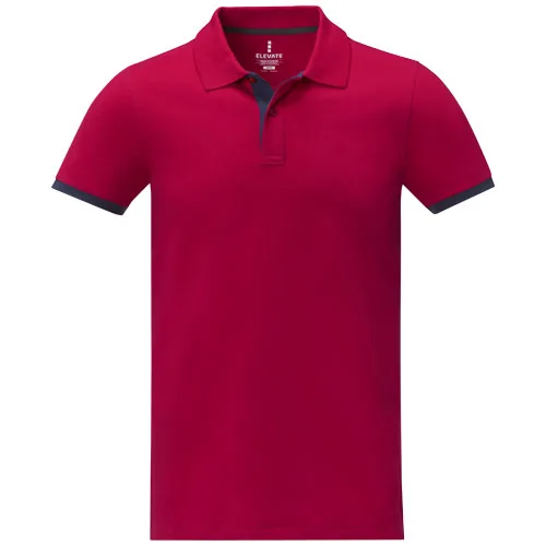 Polo de manga corta de dos tonos para hombre 