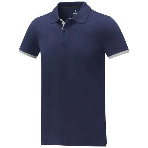 Polo de manga corta de dos tonos para hombre 