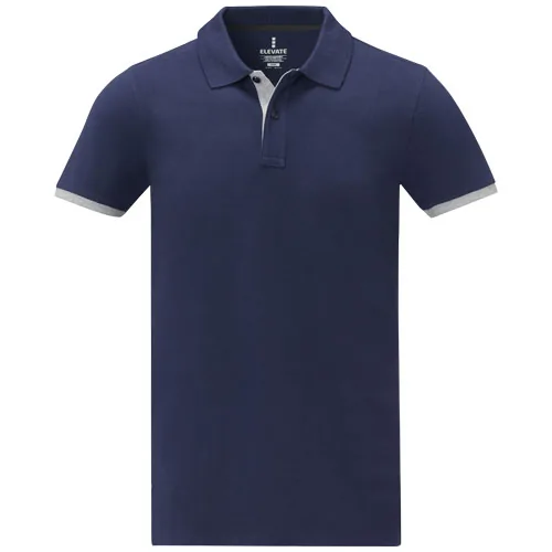 Polo de manga corta de dos tonos para hombre 