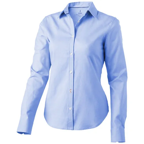 Camisa tipo Oxford de manga larga de mujer 