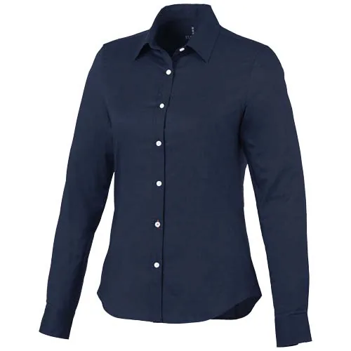 Camisa tipo Oxford de manga larga de mujer 