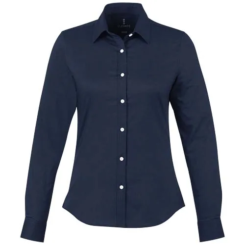 Camisa tipo Oxford de manga larga de mujer 