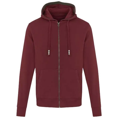 burdeos intenso Sudadera con capucha y cremallera unisex de 300 g/m² Arora