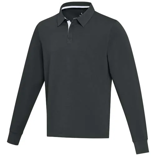 Sudadera tipo polo de rugby unisex 