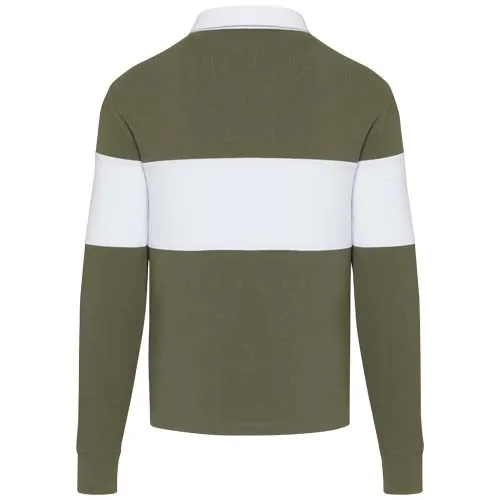 Sudadera tipo polo de rugby unisex 