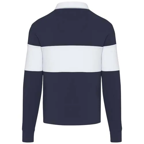 Sudadera tipo polo de rugby unisex 
