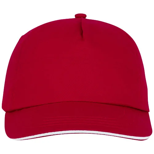 Gorra de 5 paneles con ribete 