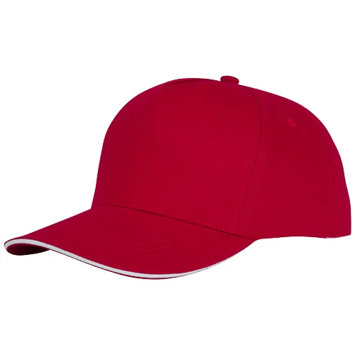GORRA DE 5 PANELES CON RIBETE 