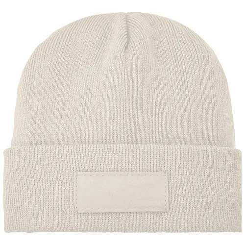 Gorro de lana con parche 