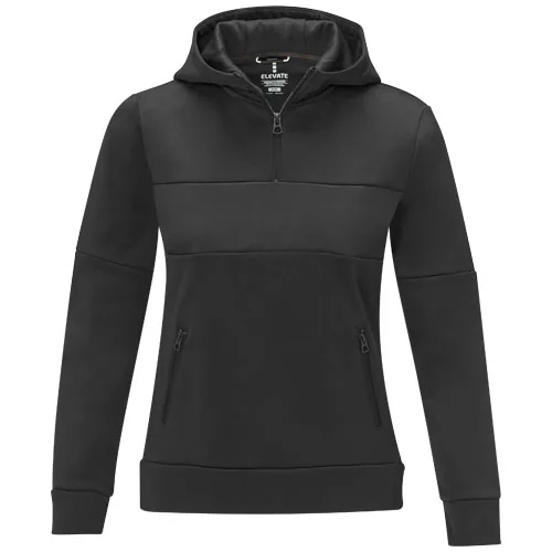 Sudadera anorak con capucha con media cremallera para mujer 