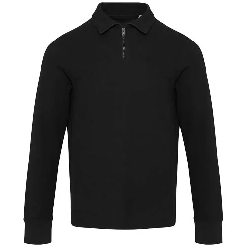 Polo unisex de manga larga y media cremallera 
