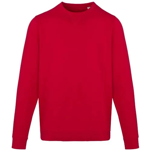 rojo Jersey de cuello redondo de material reciclado orgánico con certificado OCS unisex de 280 g/m² Jasper