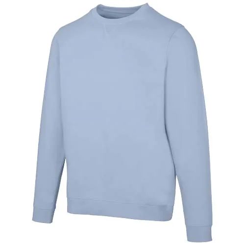 azul niebla Jersey de cuello redondo de material reciclado orgánico con certificado OCS unisex de 280 g/m² Jasper