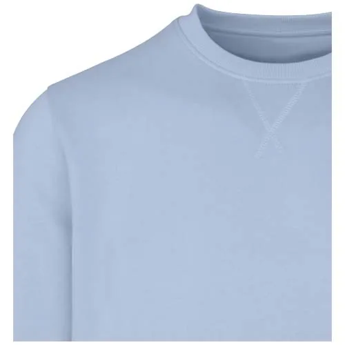 azul niebla Jersey de cuello redondo de material reciclado orgánico con certificado OCS unisex de 280 g/m² Jasper