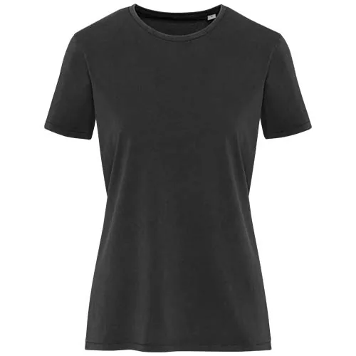 Camiseta lavada de manga corta de 160 g/m2 para mujer 