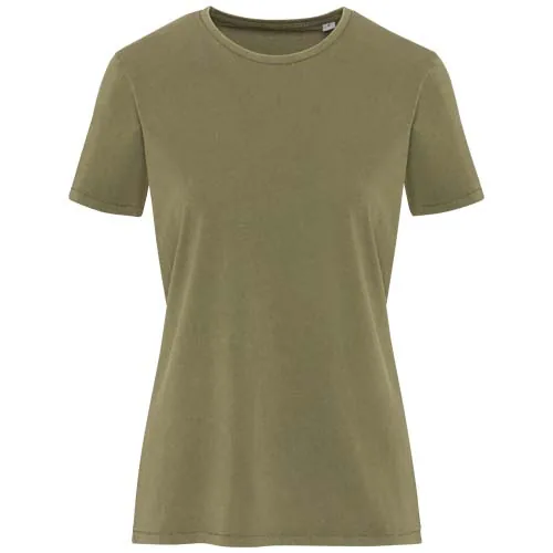 Camiseta lavada de manga corta de 160 g/m2 para mujer 
