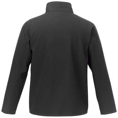 negro intenso Chaqueta softshell reciclada GRS para hombre de Orion