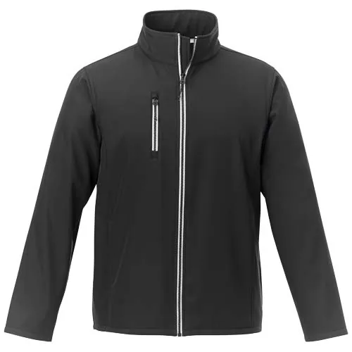 negro intenso Chaqueta softshell reciclada GRS para hombre de Orion