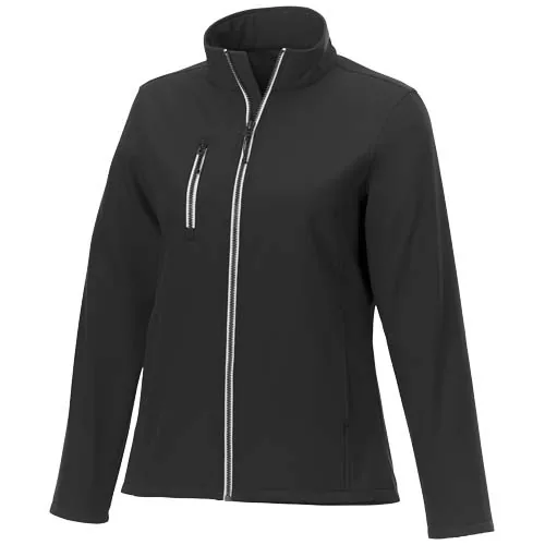 negro intenso Chaqueta softshell reciclada GRS para mujer de Orion