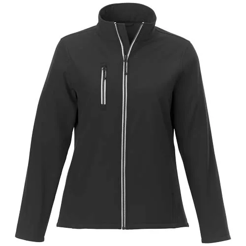 negro intenso Chaqueta softshell reciclada GRS para mujer de Orion