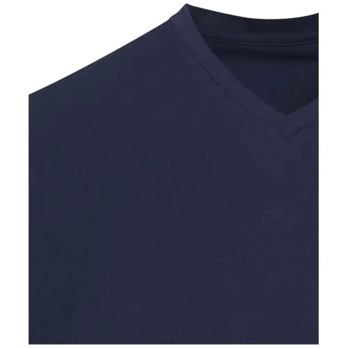 Camiseta orgánica unisex de 200 g/m² con certificado OCS de manga corta y cuello de pico 