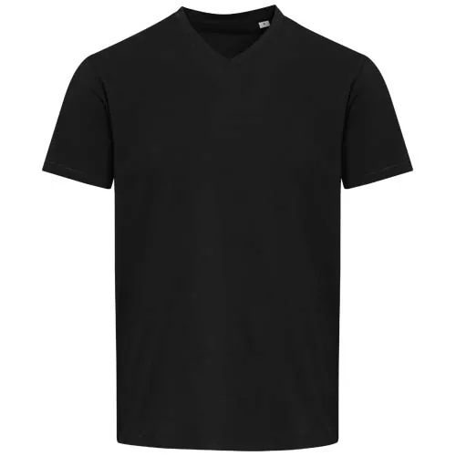Camiseta orgánica unisex de 200 g/m² con certificado OCS de manga corta y cuello de pico 