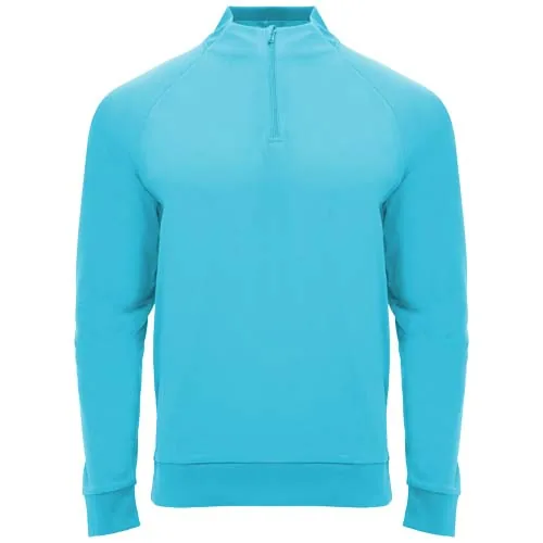 turquesa flúor Sudadera infantil de manga larga con cremallera 1/4 de 200 g/m² Epiro