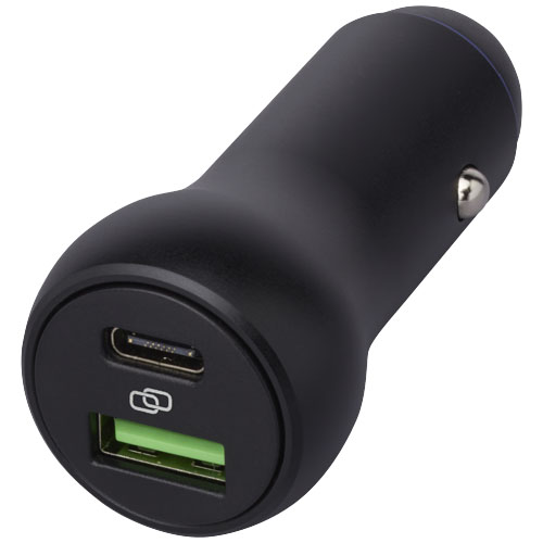 Cargador de coche USB C/USB A de 55 W dual 