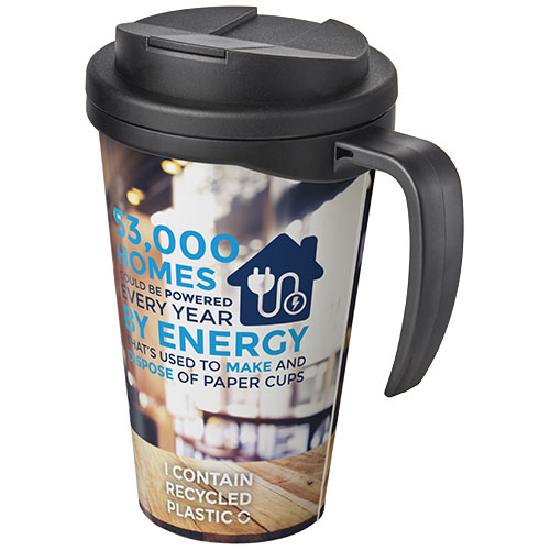 Brite-Americano Taza de 350 ml  con tapa antigoteo 