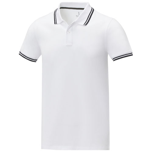 Polo de manga corta con ribete para hombre 