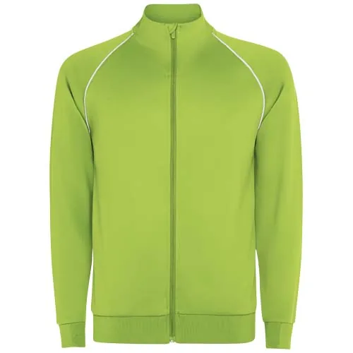 verde flúor Sudadera de hombre Valier con cremallera completa