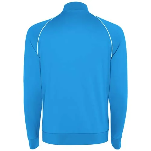 turquesa flúor Sudadera de hombre Valier con cremallera completa