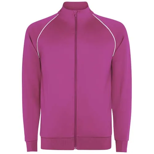 rosa flúor Sudadera de hombre Valier con cremallera completa