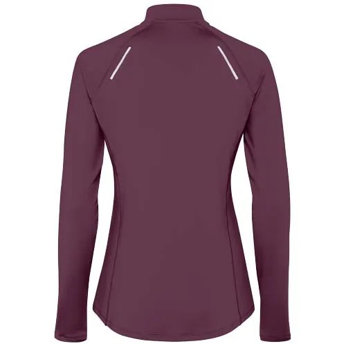 Sudadera de manga larga con media cremallera para mujer 