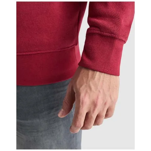 gris jaspeado Sudadera con media cremallera de 280 g/m² Aneto