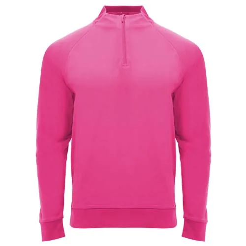 rosa flúor Sudadera unisex de manga larga y cremallera 1/4 de 200 g/m² Epiro