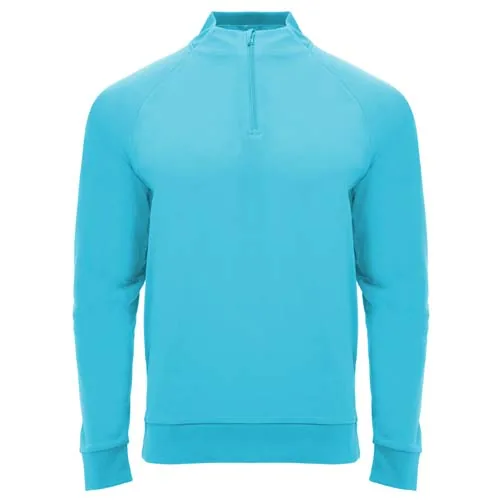 turquesa flúor Sudadera unisex de manga larga y cremallera 1/4 de 200 g/m² Epiro