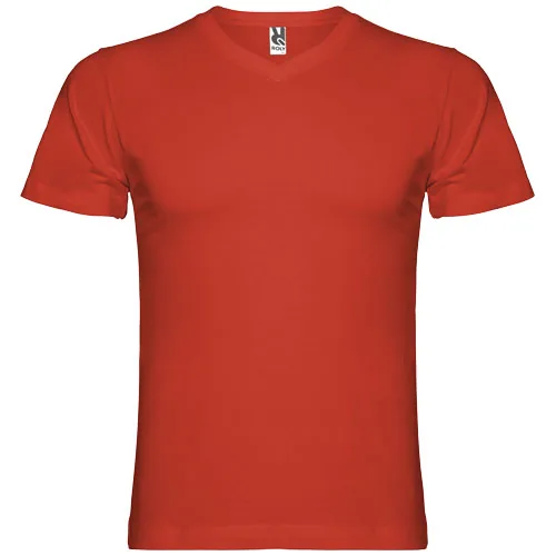 Camiseta de cuello de pico de manga corta para hombre 
