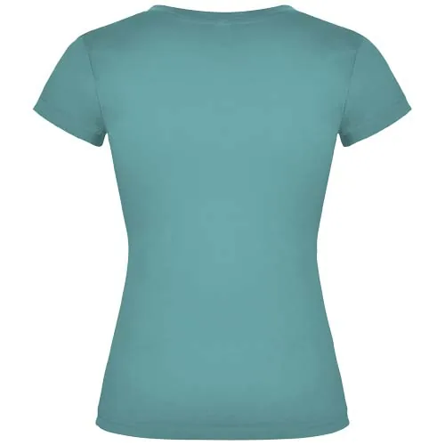 Camiseta de cuello de pico de manga corta para mujer 