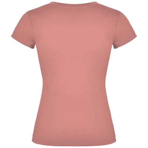 Camiseta de cuello de pico de manga corta para mujer 