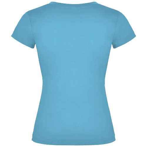 Camiseta de cuello de pico de manga corta para mujer 