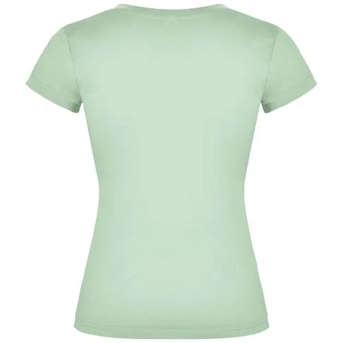 Camiseta de cuello de pico de manga corta para mujer 
